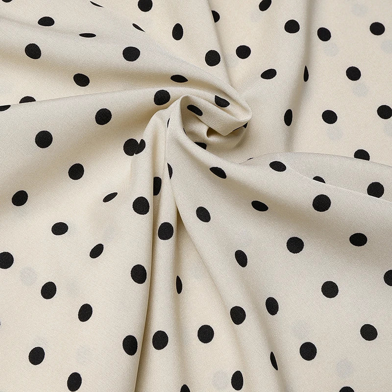 ZANZEA Summer Polka Dots Printed Women Dress Elegant Casual Holiday Beach Ruffled Sundress V Neck Short Sleeve Work Midi Dresses