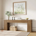 Extra Long Sofa Console Table for Entryway 79-Inch, Natural Oak