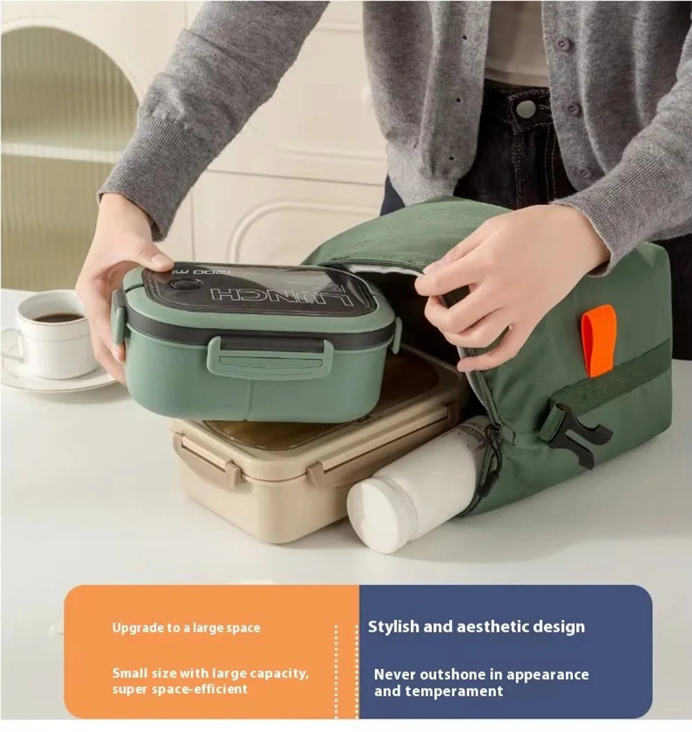 Fiambrera minimalista japonesa, bolsa Bento isotérmica de papel de aluminio grueso para el trabajo, la escuela, picnic, paquete para exteriores