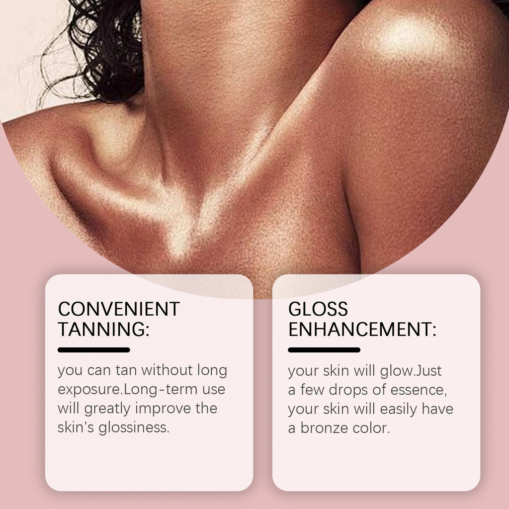 Tanning Dark Drops Watermelon Sunless Long-Lasting Bronzer Natural Wheat-Colored Skin Nourishing Vitamin E Face Body Self Tanner