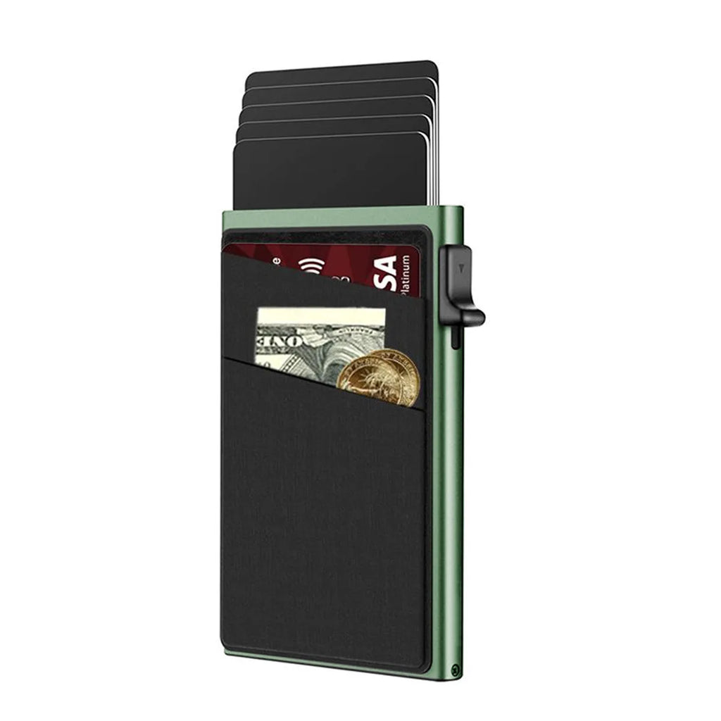 Anti-theft Cards Protectors Card Holder Minimalist Smart Wallet RFID Protection Aluminum Metal Box Cardholder Case Porte Carte