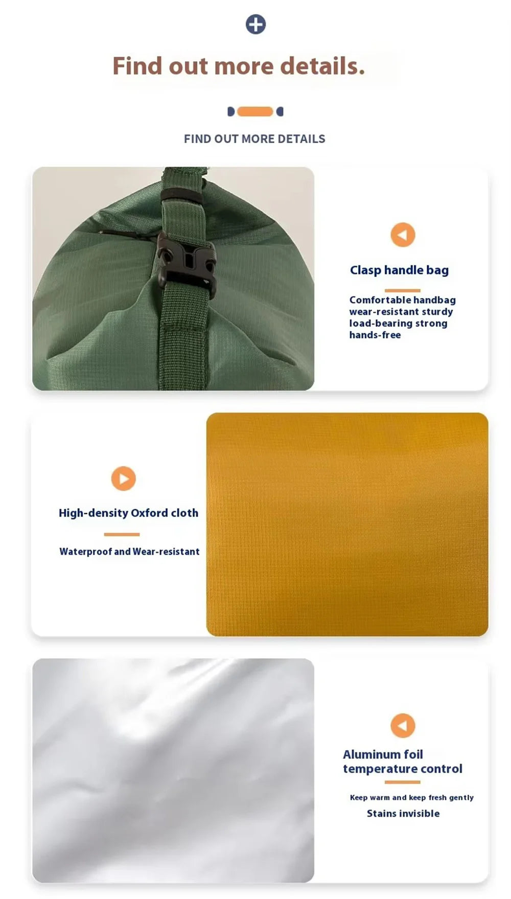 Fiambrera minimalista japonesa, bolsa Bento isotérmica de papel de aluminio grueso para el trabajo, la escuela, picnic, paquete para exteriores