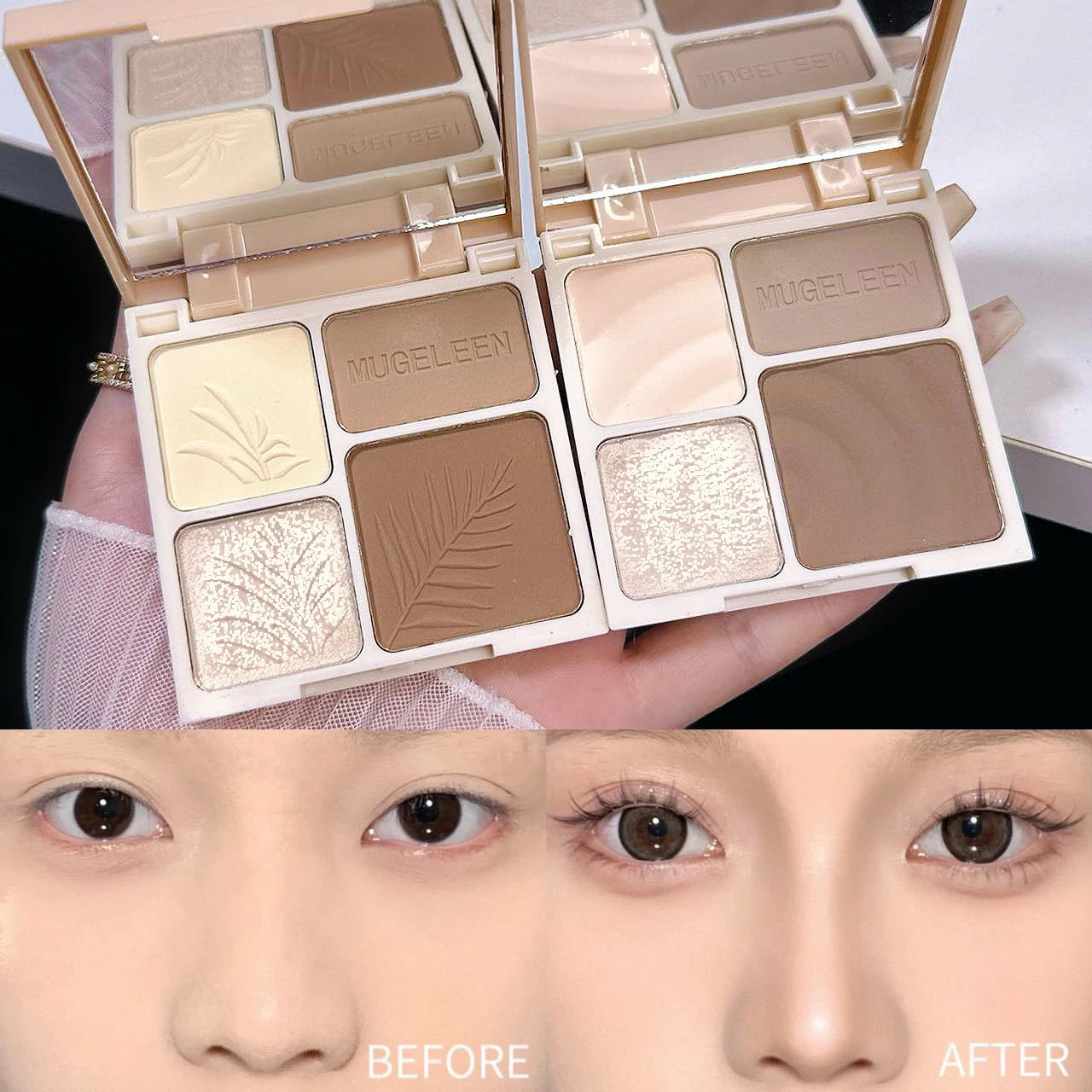 4 Colors Highlighter Contour 3D Facial Bronzer Cosmetic Brightening Beige Matte Highlights Palette Nose Shadow Powder Makeup
