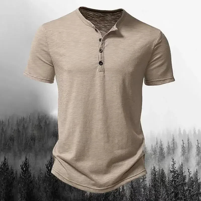 New Men's Short Sleeve Collar Polo Shirts Summer Solid Color Casual Polo Shirt Trendy Breathable Loose Basic  Oversize Top ﻿