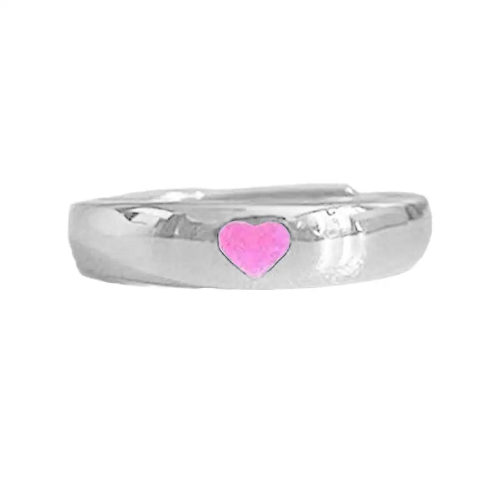Adjustable Punk Noctilucent Cute Star Heart Love Rings Luminous Glow In The Dark for Men Women Lover Gifts Halloween Party