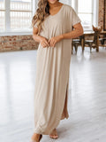 Women's Elegant V-Neck Slit Dress Summer Vacation Daily Dress