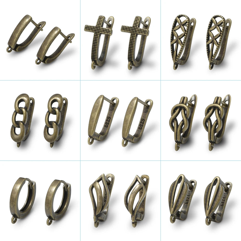 Antique Bronze DIY Earring Hooks Findings (1 Pair)