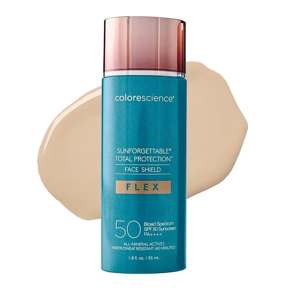 55ml Self-Tanning Foundation Colorescience Sunforgettable Face Shield Flex Broad Spectrum Mineral Sunscreen Water Resistant
