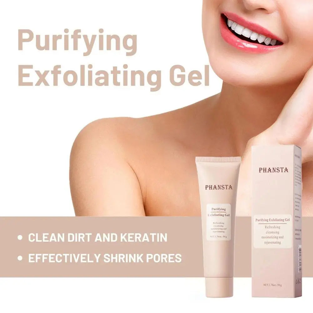 Face Exfoliating Gel Deep Cleansing Pores,Remove Dead Skin Purify Gentle Exfoliate Oil Control Moisturizing Face Scrub Skin Care