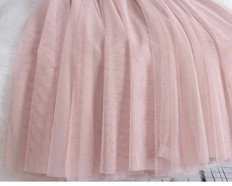 New large hem chiffon long skirt for women's Korean casual simple solid color three-layer A-line high waisted long skirt
