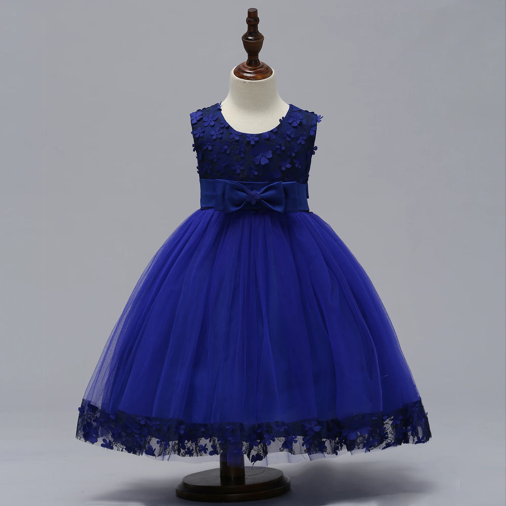 Elegant Flower Girls Princess Dresses Tulle Wedding Christmas Party Birthday Prom Dress for Kids Teens Children Clothing Vestido