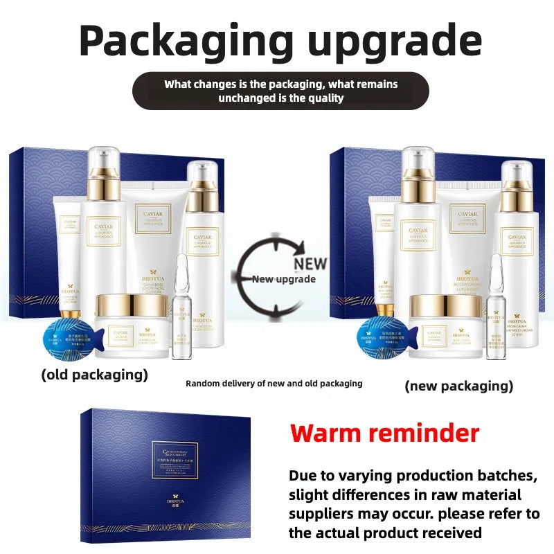 Caviar Pro-Xylane skincare 15-piece set  Reduces Fine Lines Repairs Skin Hydrates  Brightens Anti-Aging Firming Skincare