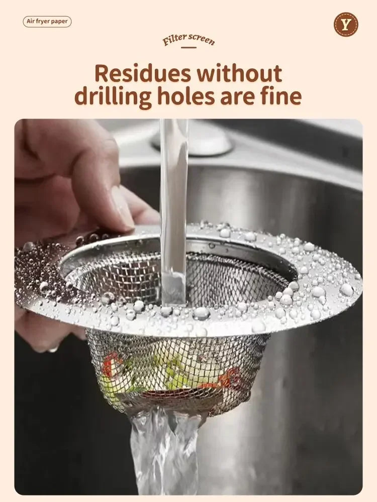 Kitchen Sink Strainer Stainless Steel Sink Funnel Anti Blocking Sink Dishwasher Basin Floor Drain Sewer Hair Strainer