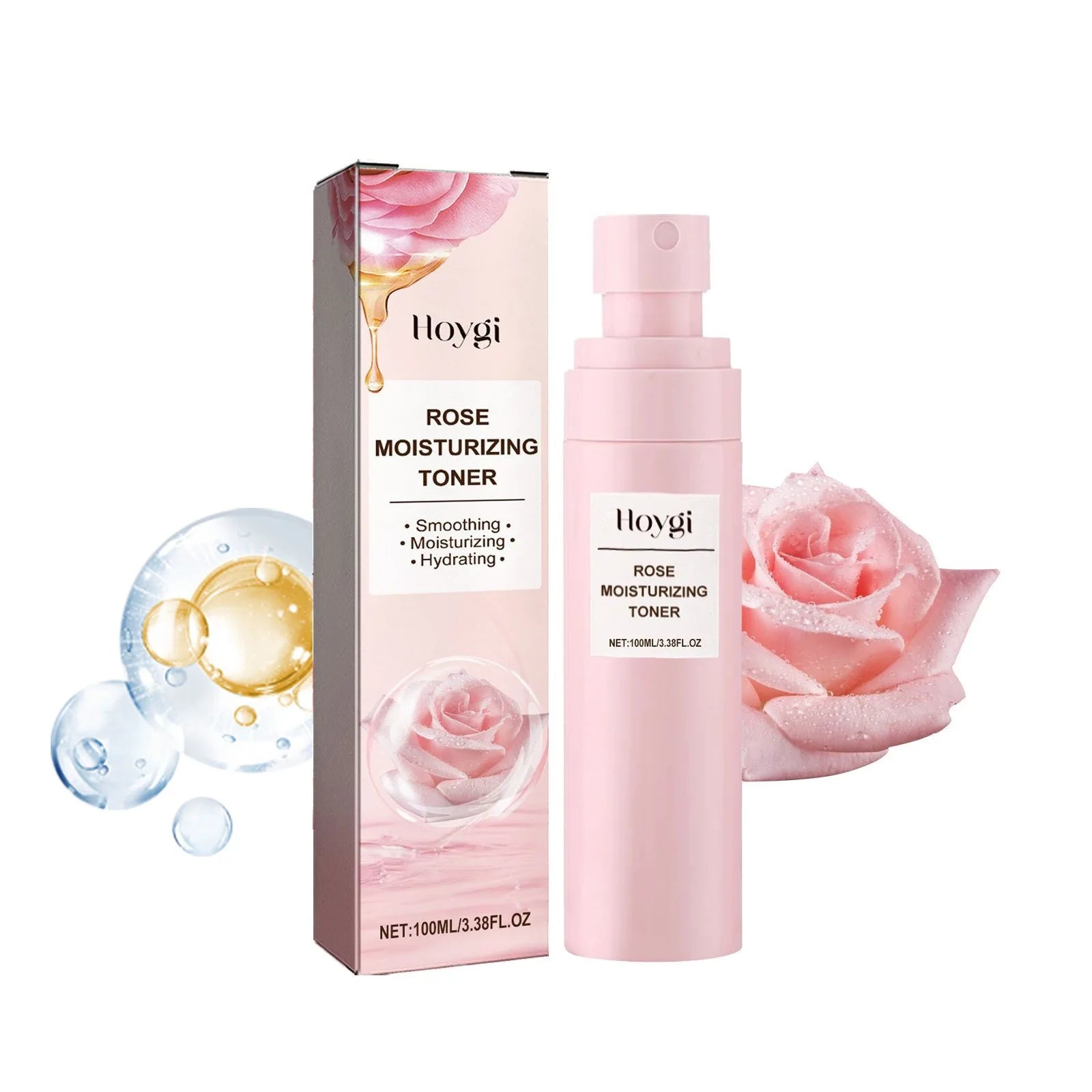 Rose Water Facial Spray Moisturizing Toner for Dry Skin Pore Minimization Bridal Skin Care Pre-Wedding Prep Facial Mist