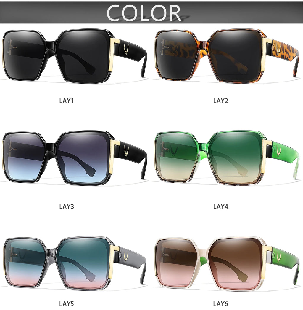 Fashion Sunglasses for Women Casual Square Shades with UV Protection for Daily wearing, Fishing, Driving, Golf, Travel With Box