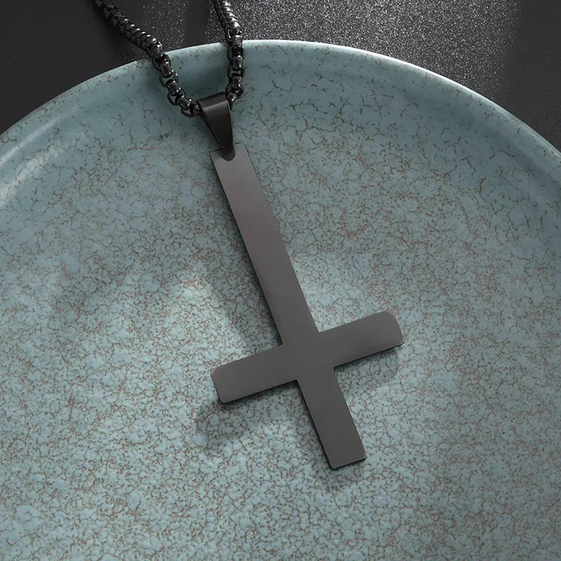 Jesus Christ Cross Mens Necklace Gold Color Cross Religious Pendant Necklace Accessory Chain Accessories
