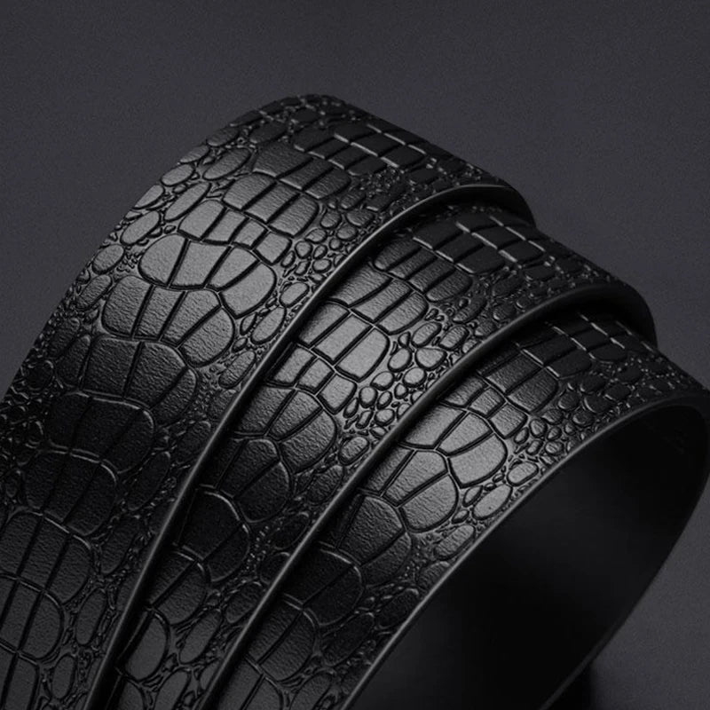Stylish Men's PU Leather Belt - Fashion Belts for Daily Life, Leisure, Party, Festival, Work, and Business Automatic Buckle