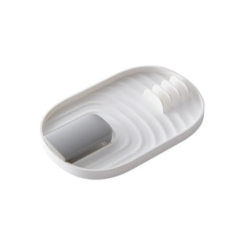 Organizador de cocina, soporte para tapas de ollas, estante para secar sartenes, soporte de encimera sin perforaciones para cucharas, accesorios para el hogar