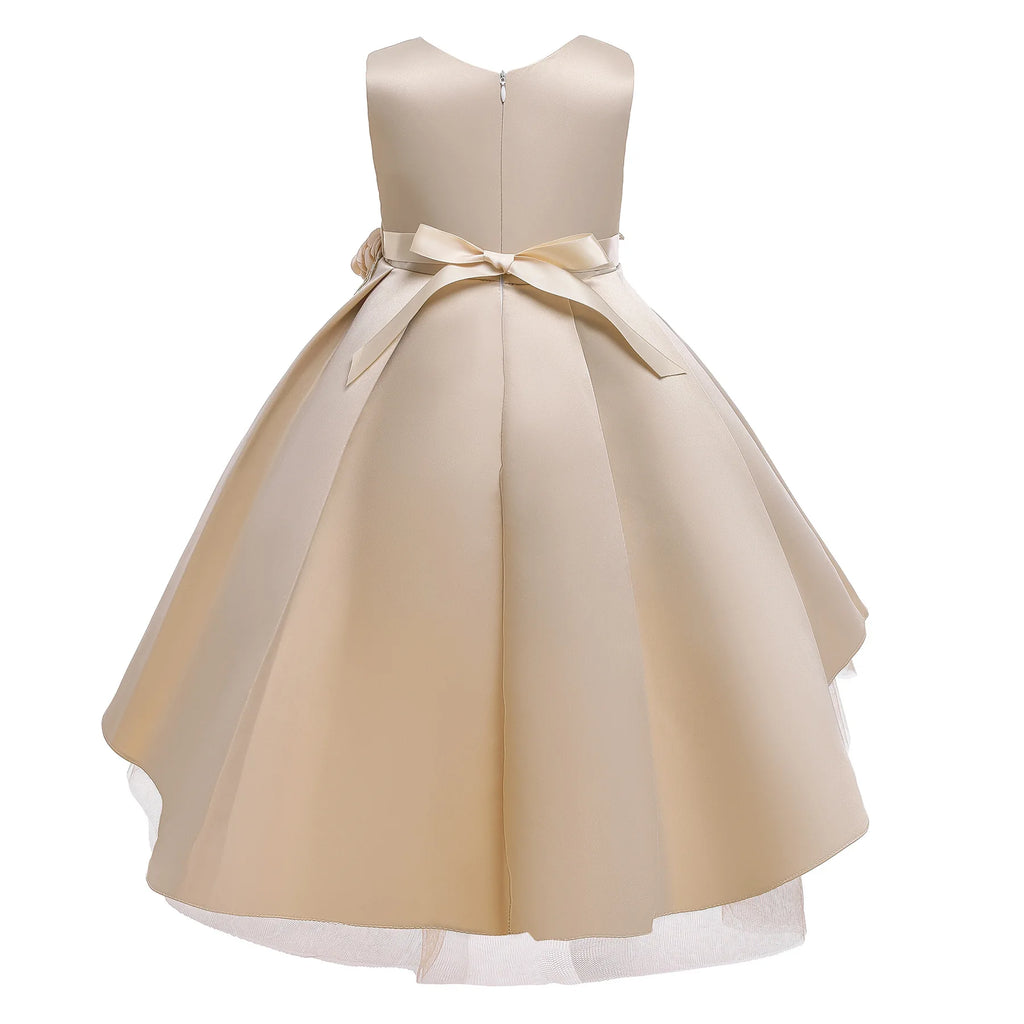 Kids Floral Princess Dress For Girls Golden Star Baby Girl Birthday Wedding Party Summer Gown Easter Children Clothes 2-10 Years