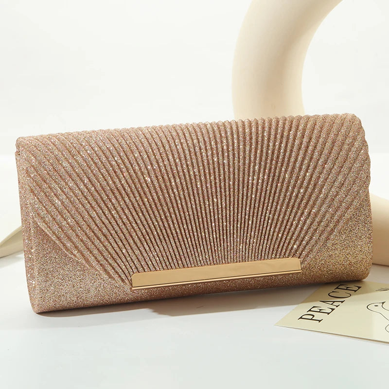 Fashion Elegant Clutch Bag New 2026 Hot Selling Chain Dinner Bag Bride Bridesmaid Lady Handbag Factory Outlet