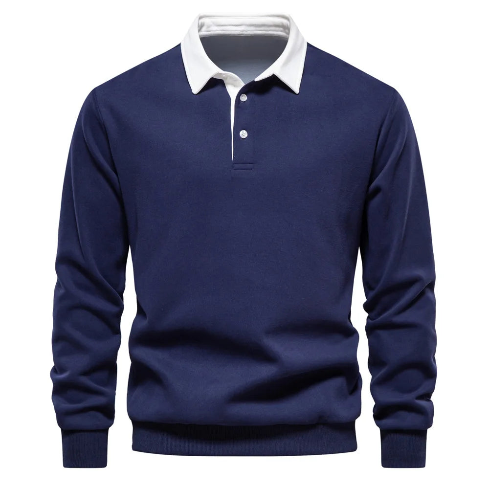 Men's Half-Zip Fleece Pullover - Long Sleeve Business Casual Shirt