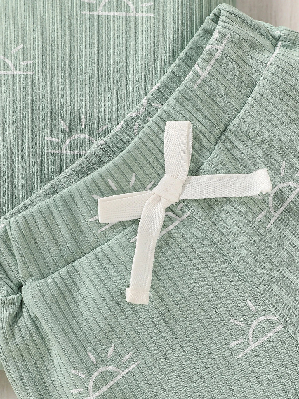 Baby Clothes Summer Short Sleeve Print Cute Sun For Newborn Top+ Pant With Bow Clothing Casual Set