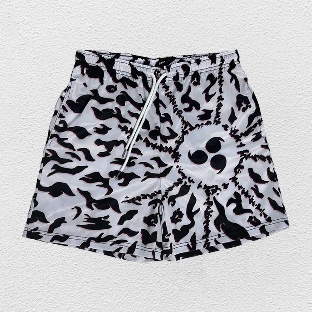 Anime Running Shorts for Men Quick Dry Performance Gym Wear Breathable Jogging Shorts