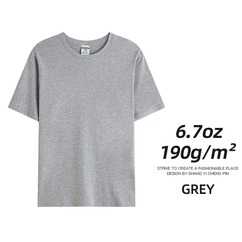 Custom Team Uniform T Shirts Premium 6.7oz 190Gsm Combed Cotton Unisex Tees For Teams
