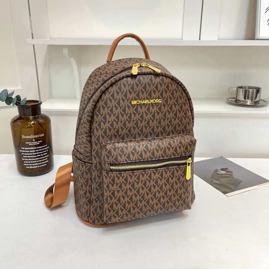 MICHAEL KORS MK Rhea Zip New High-End Medium-Large Capacity Women's Dual-Shoulder Bag Fashion Travel Bag