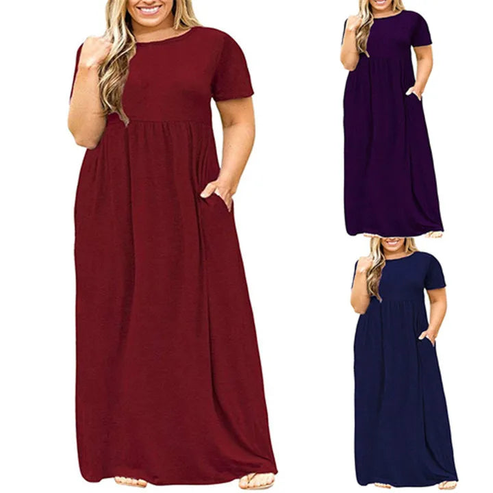 Summer Long Casual Dresses Women High Waist Street Style H Version Cotton Linen Skirt Big Size Female Fashionable Gown