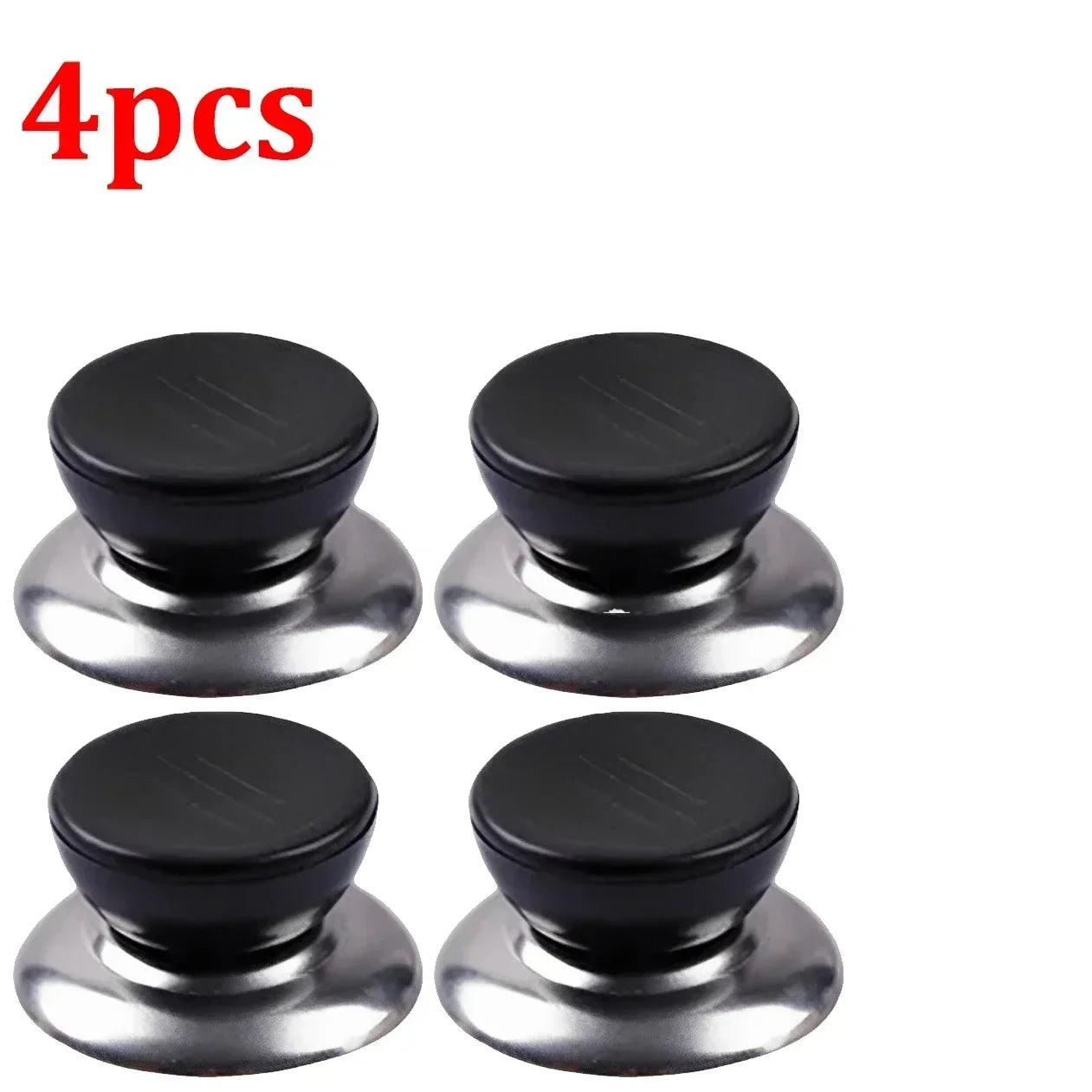 Mango de cocina, pomo de utensilios de cocina, tapa inferior de vidrio, 4 piezas, mangos universales de tapa de olla a presión, mangos intercambiables