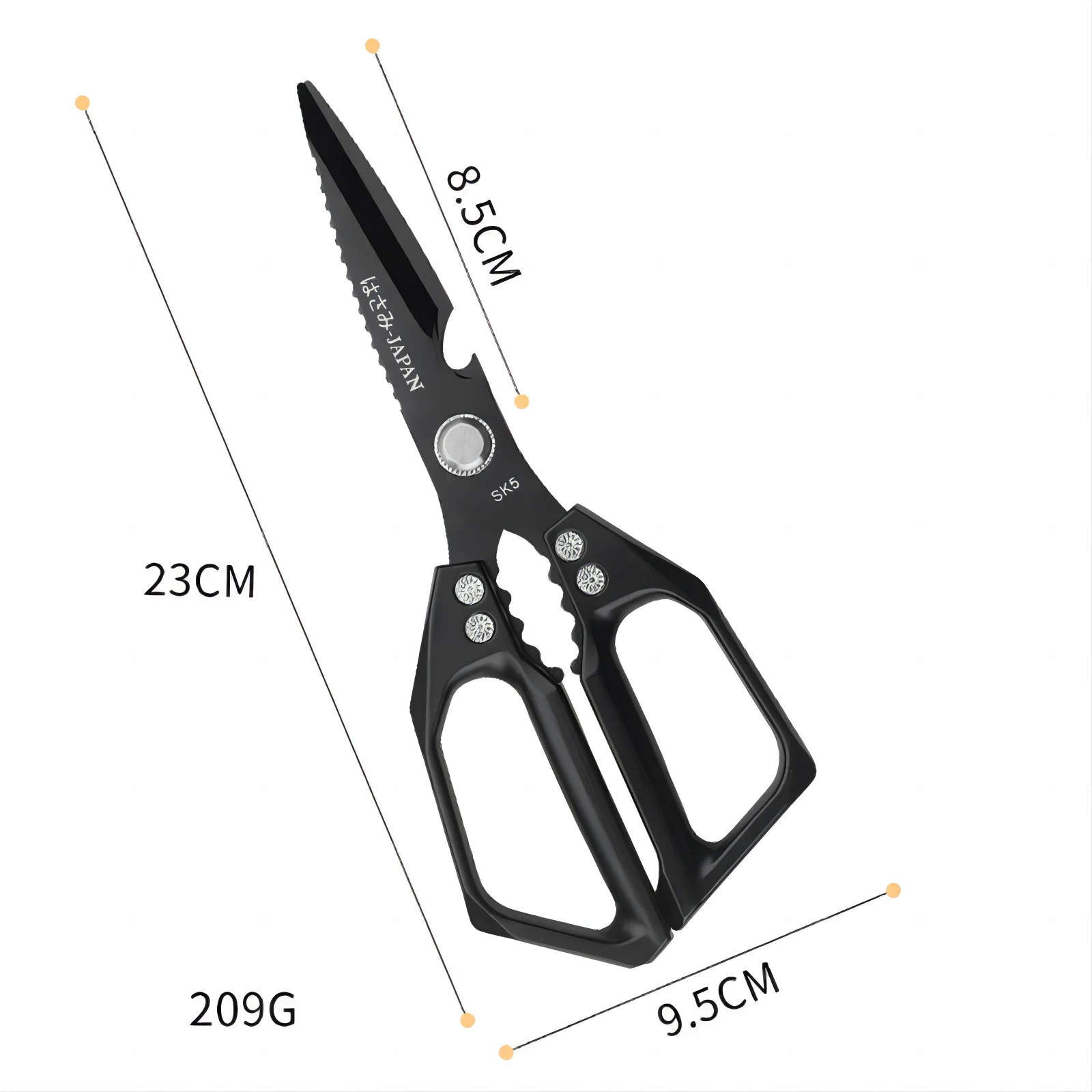 Tijeras de cocina multiusos de acero inoxidable para el hogar, para cortar pollo y pescado, tijeras especiales