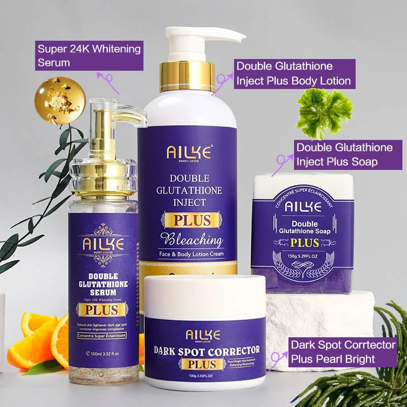 AILKE Double Glutathione Skin Care Set - Whitening & Dark Spot Corrector