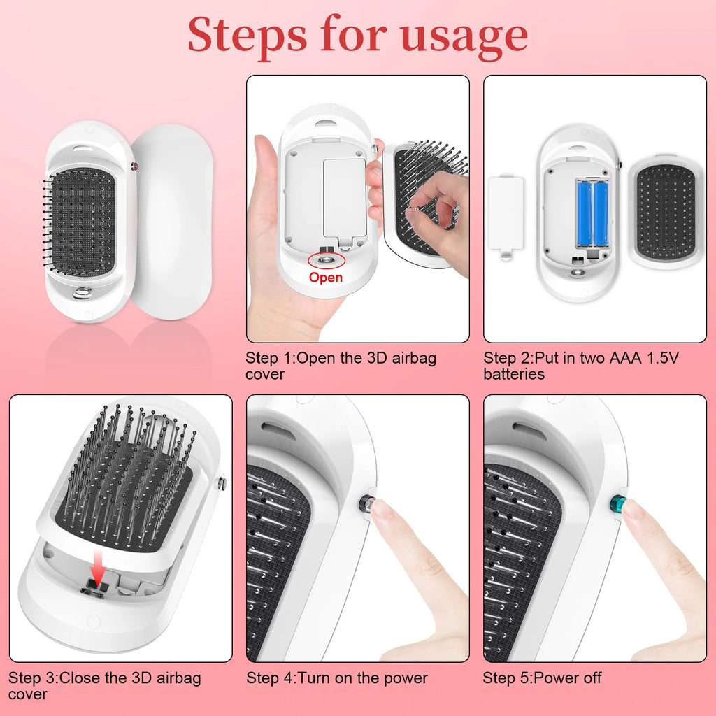New Trend Portable Head Massager Brush Negative Ions Detangling Comb For Adults Kids Hair Detangler Brush For Wet Dry Hairbrush