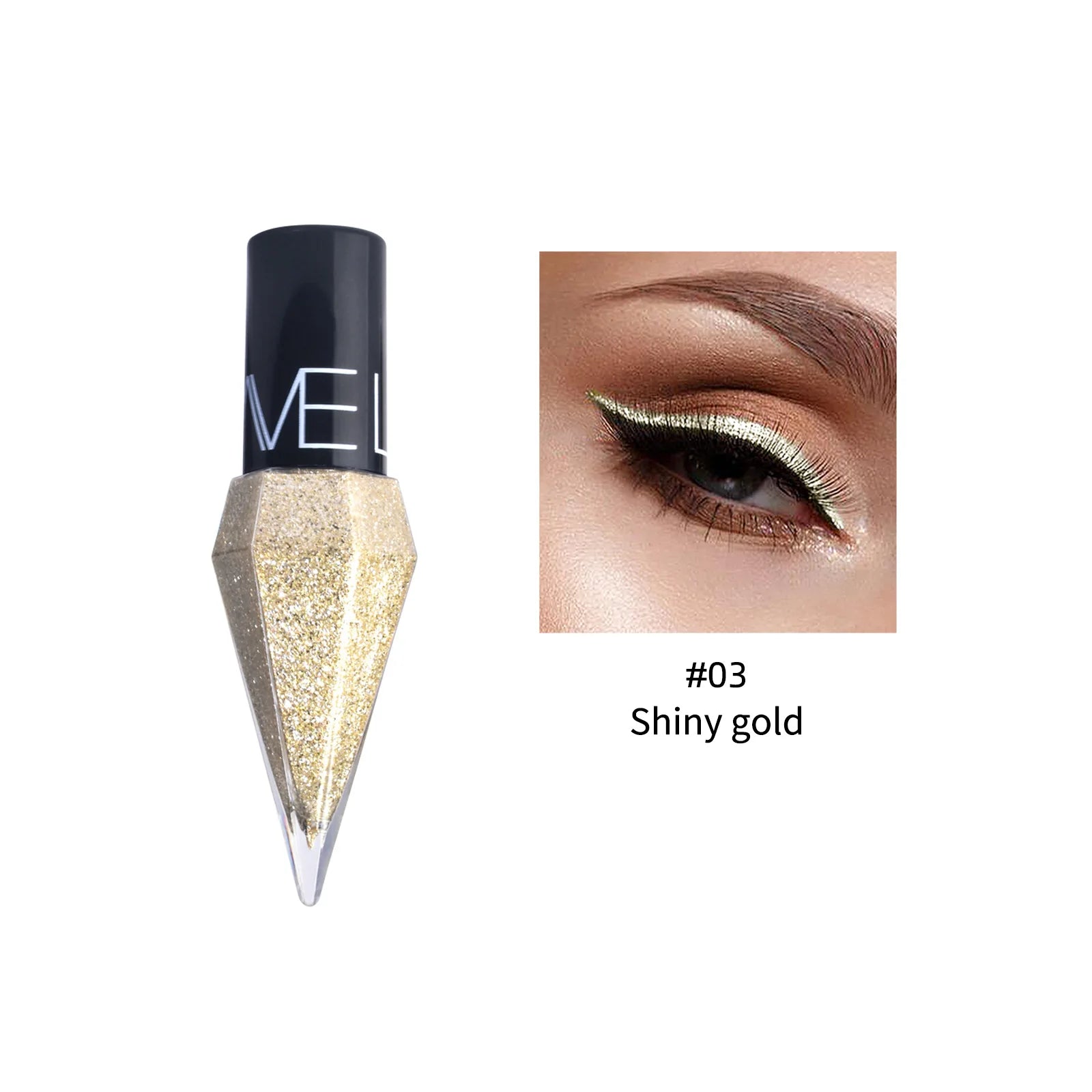 Diamond Sparkling Liquid Eyeliner With Pearlescent Finish Quick Dry Waterproof Smudge Proof For Makeup Enthusiasts