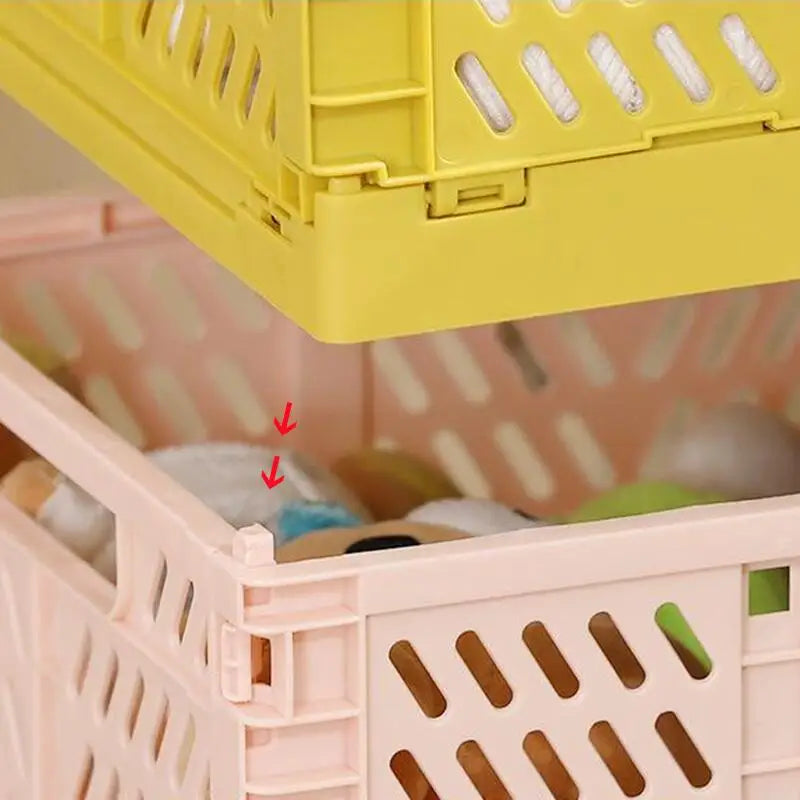 Foldable Storage Basket Wardrobe Organizer Box Kitchen Bathroom Accessories Gadgets For Clothes Toy Spices Condiments Vegetables