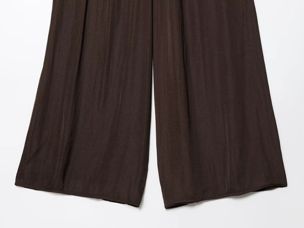 KONDALA Women's Wide Leg Pants - Casual Elastic Waist Trousers Pink