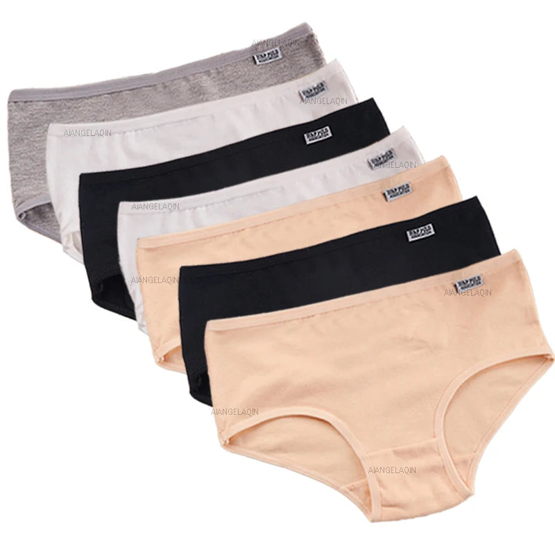 Plus Size Cotton Panties For Women Set Of 7 Comfortable Breathable Briefs M To 4XL