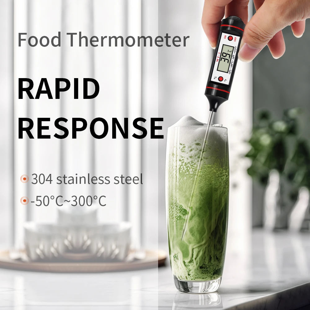 Termómetro digital de alimentos, nuevo medidor electrónico de temperatura para carne, cocina, alimentos, barbacoa, herramientas con sonda de acero inoxidable 304