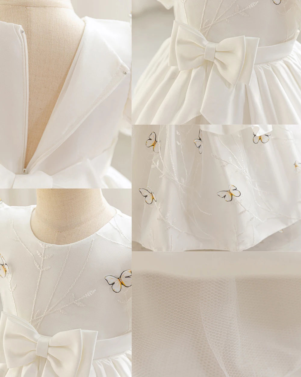 HETISO Butterfly Girl Kid's Dress Casual Cotton Baby's Dresses Spring Summer Child Birthday Ball Gown 1-4 Years
