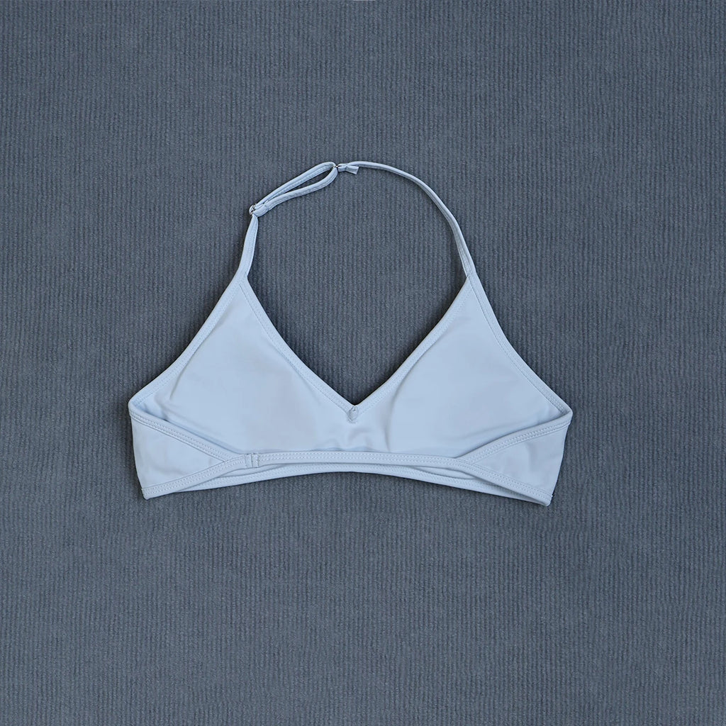 Women's Summer Halter Neck Padded Sports Yoga Bra Shock Absorption Support Backless Crop Top for Outdoor Running And Gym