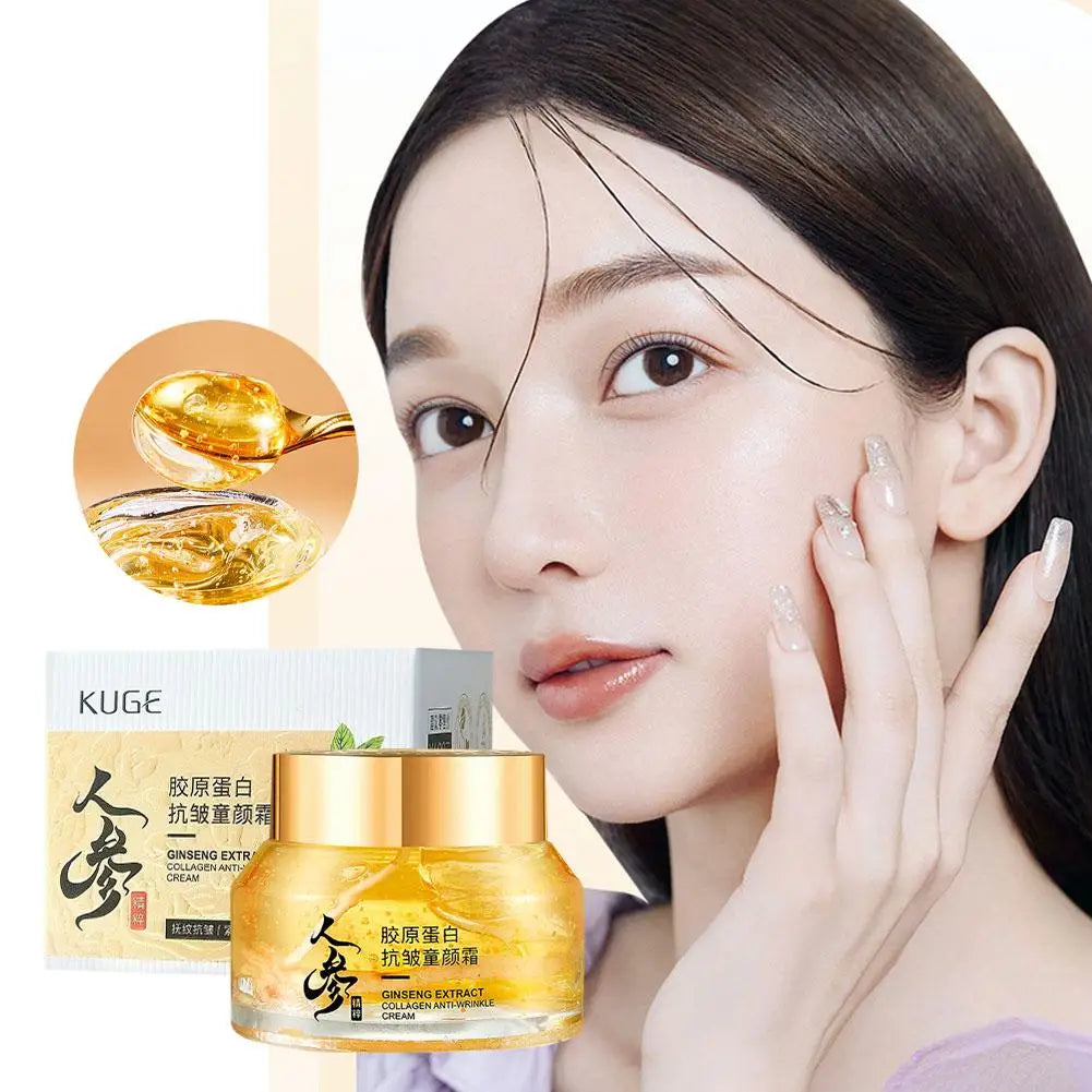 24k Gold Ginseng Face Cream Polypeptide Moisturizing Niacinamide Facial Serum For Skin Care Cream 24k Gold Ginseng Serum