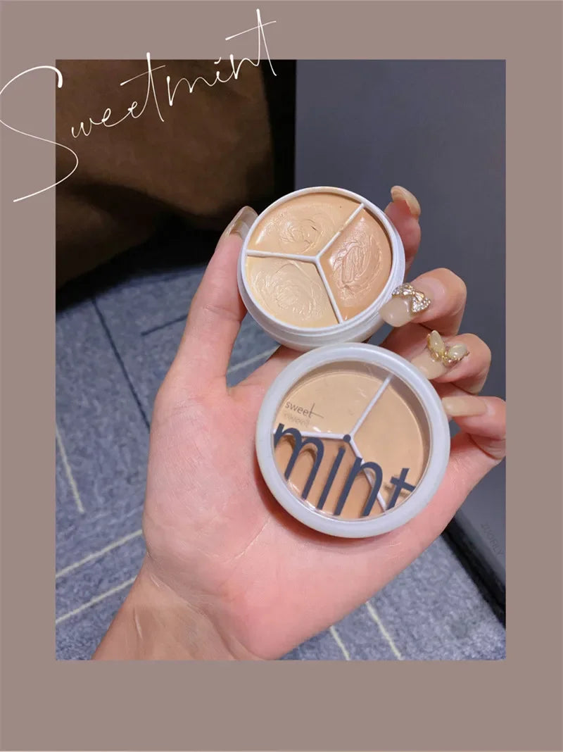 3/6-color Concealer Palette with/No Brush Cream Texture Moisturizer Concealer Modify Enhance Contours Lasting Makeup Waterproof