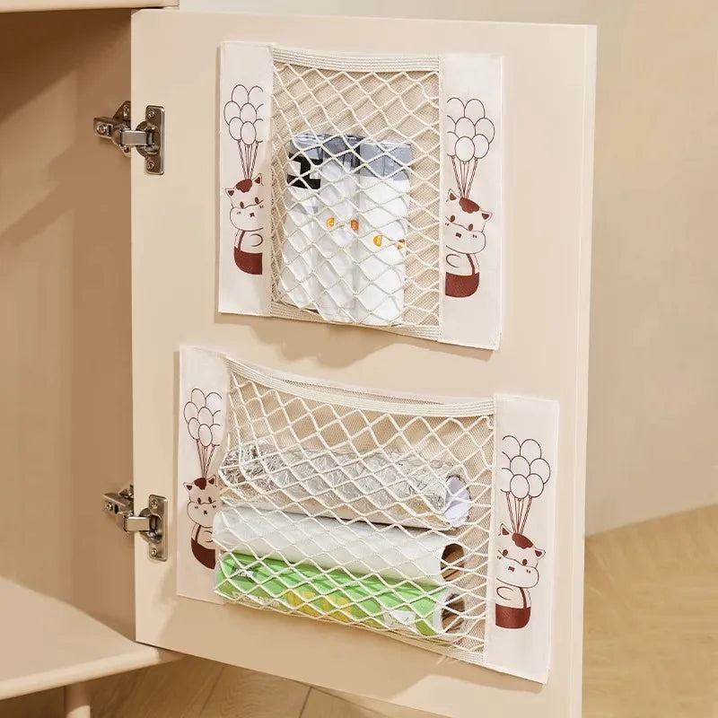 Bolsa de almacenamiento de cocina, bolsa de basura, organizador sin perforaciones, organizador de pared para el hogar, bolsa colgante, almacenamiento de plástico