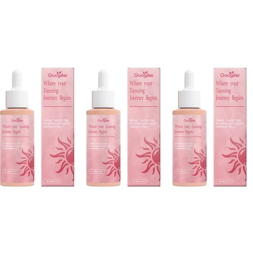 Googeer Sunless Tanning Drops with Gluconolactone for Face & Body Customizable Skin Glow Even Skin Tone Long Lasting 60 ML