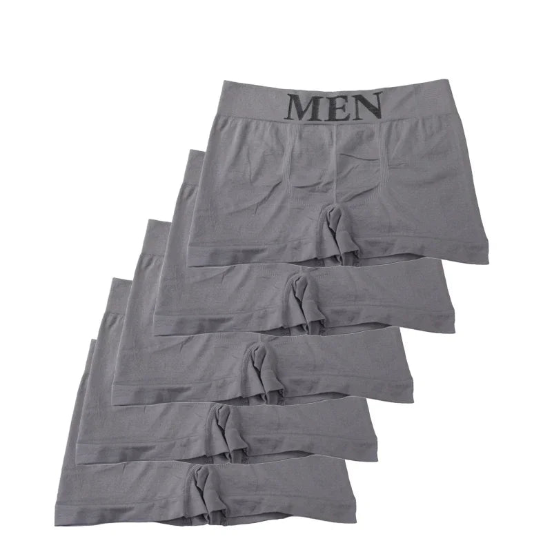 Mens Boxer Briefs Pack Of 5 High Elastic Breathable Cotton Underwear For Men Comfortable Stretch Fit