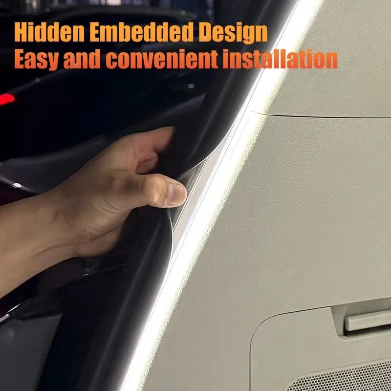 LED Trunk Lighting Lights Dynamic Flowing Flexible Light Strip On/Off Scanning Atmosphere Lamp Waterproof for Car Accessories