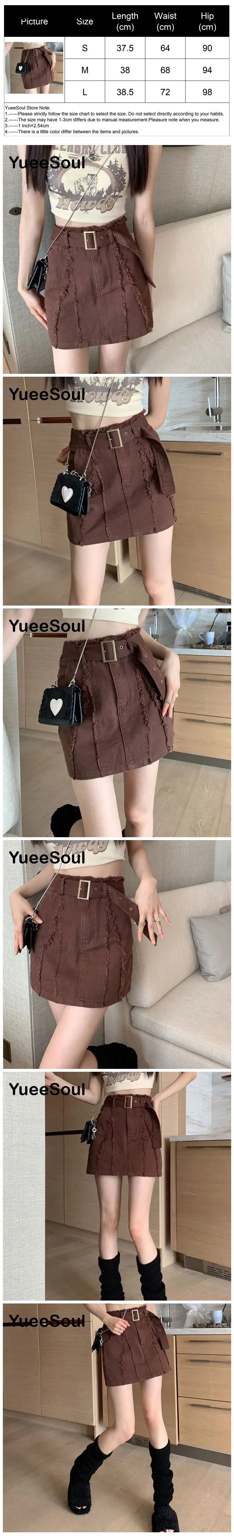 Brown Mini Skirts 2023 New Y2K Vintage High Waist Women Pleated Skirt Chic Sweet Cute Preppy Style Casual 90s E Girl Dance Skirt
