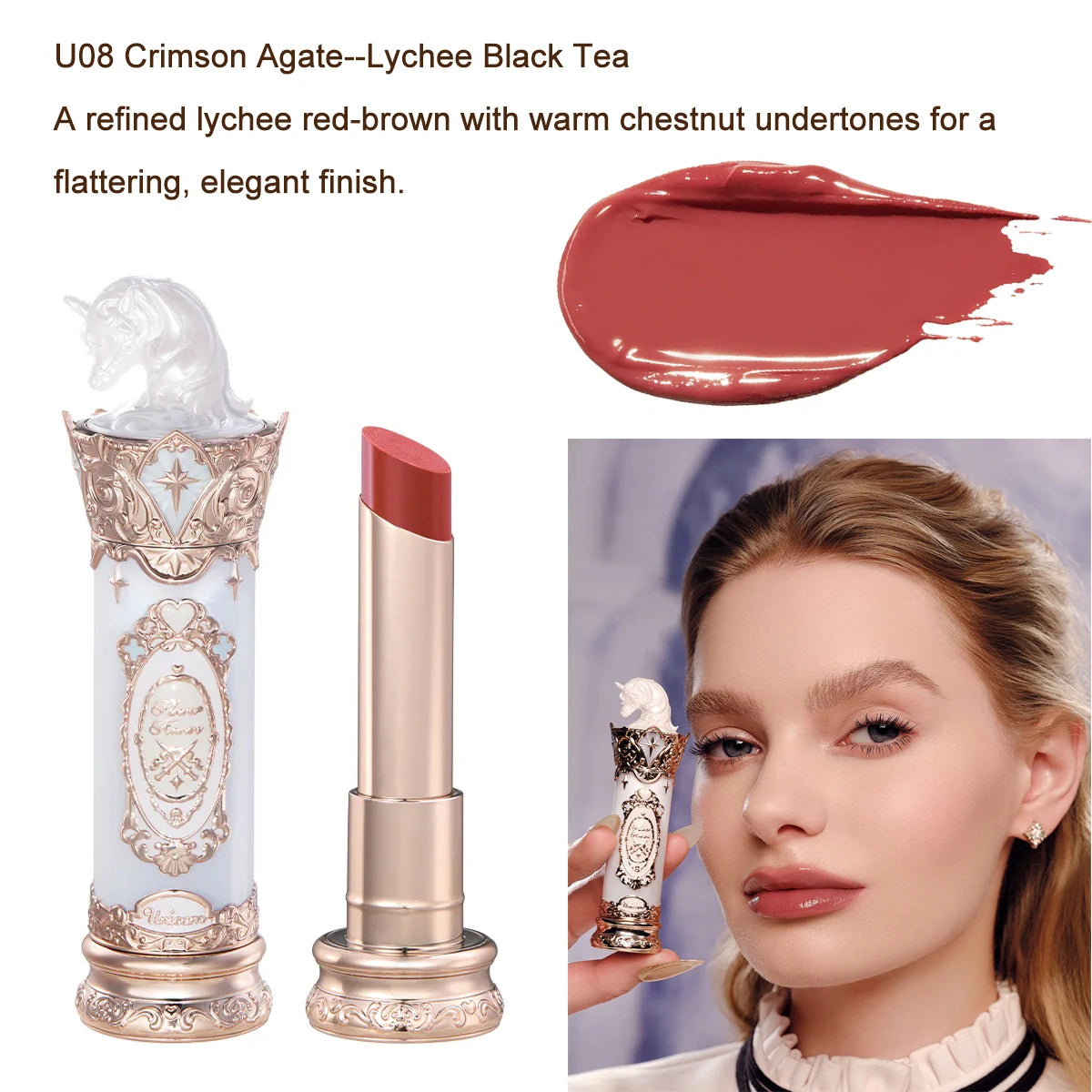 Flower Knows Knight Unicorn Makeup Set - Eyeshadow, Blush, Lipstick