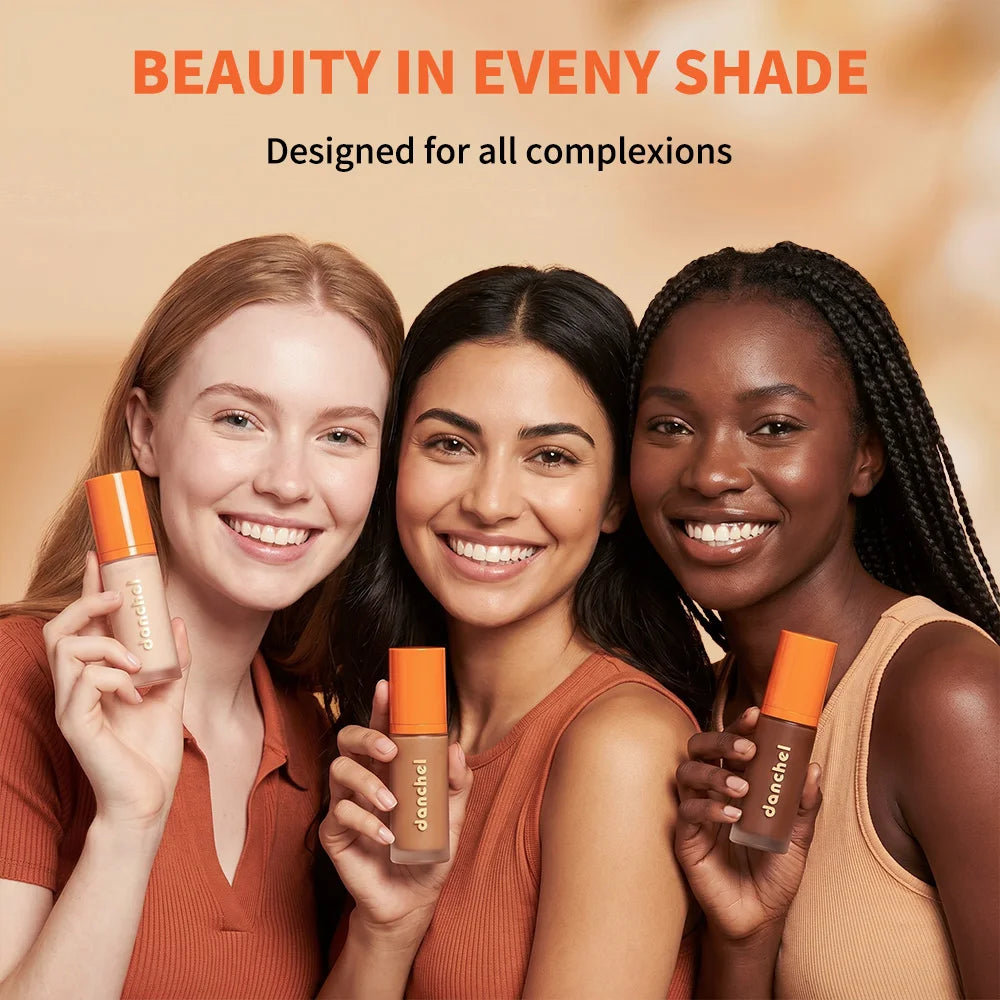 2-in-1 Liquid Foundation & Concealer Buildable Coverage Velvet Matte Finish Long Lasting Sweat Resistant Natural Face Makeup